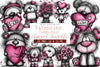 Teddy Bear Valentine Clipart Bundle