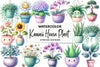 Kawaii House Plant Clipart Bundle