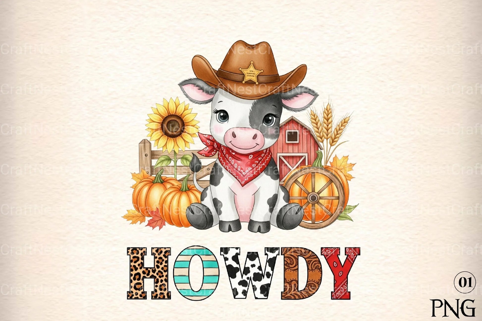 Howdy Farm Graphic Clipart Bundle - CraftNest - Digital Crafting and Art