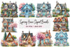 Spring House Clipart Bundle
