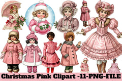 Christmas Pink Clipart Bundle - CraftNest - Digital Crafting and Art