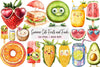 Summer Cute Fruits & Foods Clipart Bundle