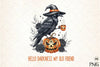 Raven Crow Coffee Halloween Clipart Bundle