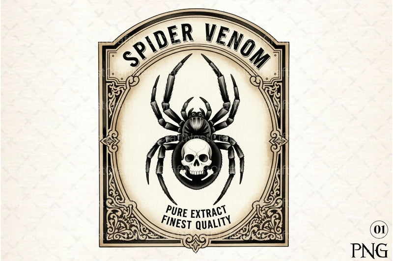 Vintage Halloween Potion Labels Clipart Bundle 12 - CraftNest - Digital Crafting and Art