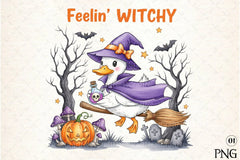 Halloween Witch Goose Clipart Bundle - Feelin' Witchy 45 - CraftNest - Digital Crafting and Art