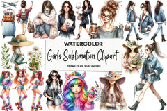 Girls Clipart Bundle Collection - CraftNest - Digital Crafting and Art