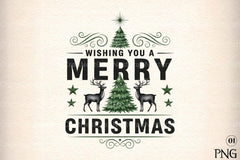 Merry Christmas Tree Design Clipart Bundle 44 - CraftNest - Digital Crafting and Art