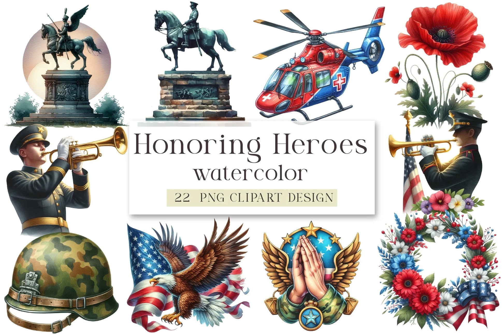 Honoring Heroes Clipart Bundle - CraftNest - Digital Crafting and Art