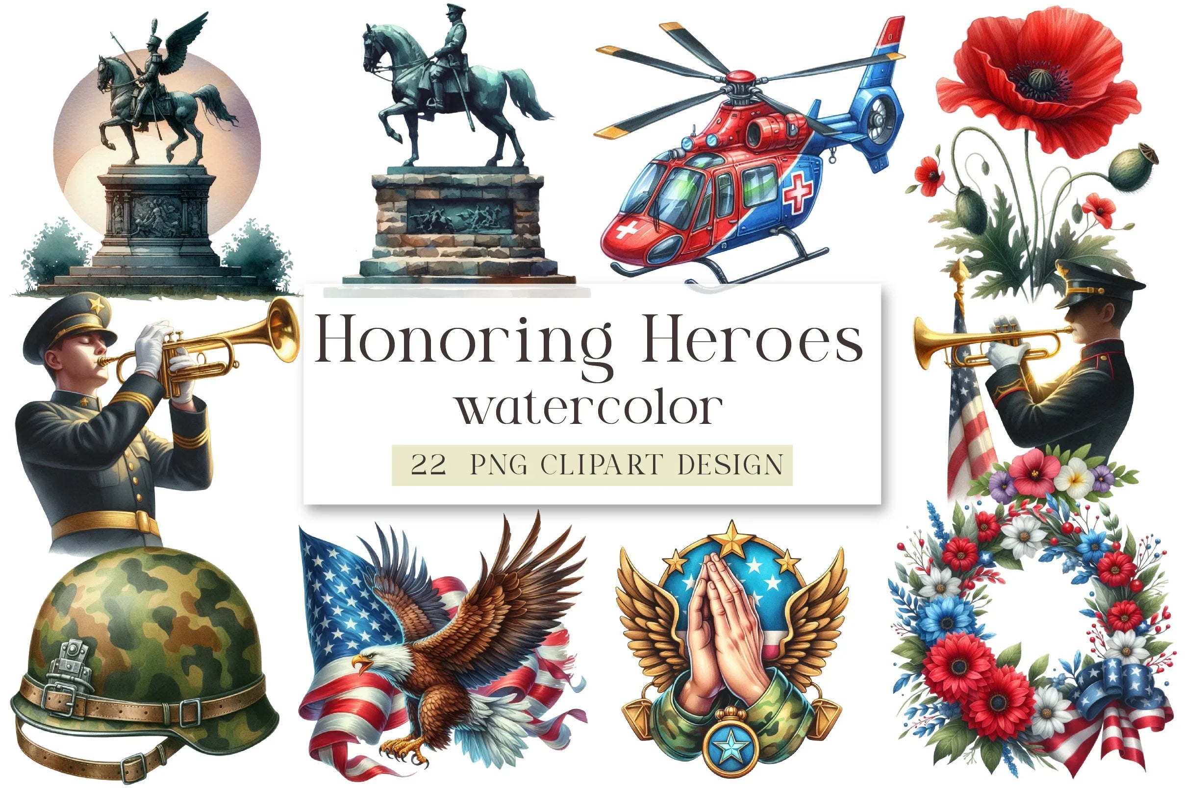 Honoring Heroes Clipart Bundle - CraftNest - Digital Crafting and Art