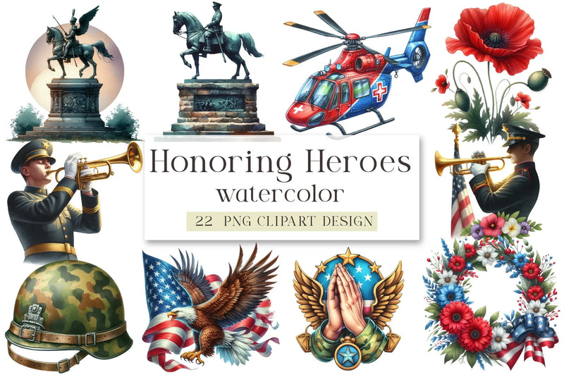 Honoring Heroes Clipart Bundle - CraftNest - Digital Crafting and Art