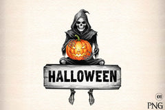 Spooky Reaper Illustration Clipart Bundle - CraftNest - Digital Crafting and Art