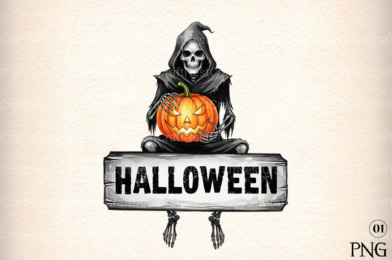 Spooky Reaper Illustration Clipart Bundle - CraftNest - Digital Crafting and Art