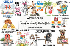 Funny Farm Animal Quotes Clipart Bundle - CraftNest - Digital Crafting and Art
