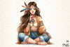 Tribal Boho Girl Clipart Bundle