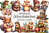 Cute Beaver Woodland Animals Clipart Bundle
