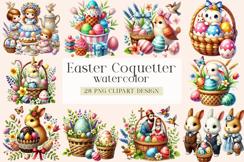 Easter Coquetter Clipart Bundle - CraftNest - Digital Crafting and Art