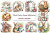 Floral Easter Bunny Clipart Bundle