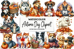 Autumn Dog Clipart Bundle - CraftNest - Digital Crafting and Art