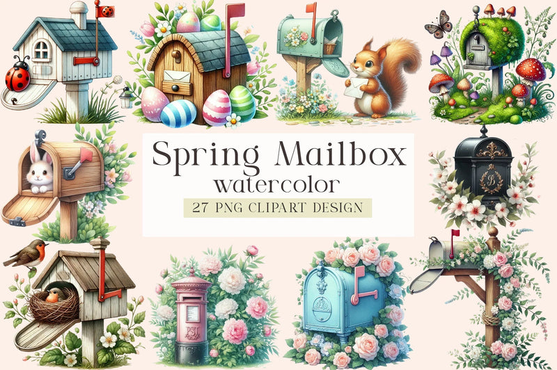 Spring Mailbox Clipart Bundle - CraftNest - Digital Crafting and Art