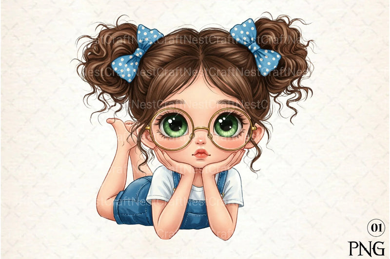 Quirky Surprised Girl Clipart Bundle - CraftNest - Digital Crafting and Art