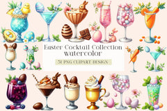 Easter Cocktail Collection Clipart Bundle - CraftNest - Digital Crafting and Art