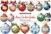 Merry Christmas Baubles Clipart Bundle