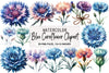Blue Cornflower Clipart Bundle