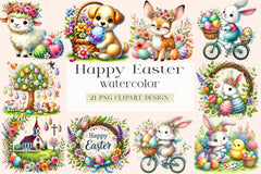 Happy Easter Clipart Bundle - CraftNest - Digital Crafting and Art