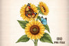 Sunflower and Butterfly Clipart Bundle