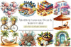 Mediterranean Beach Clipart Bundle