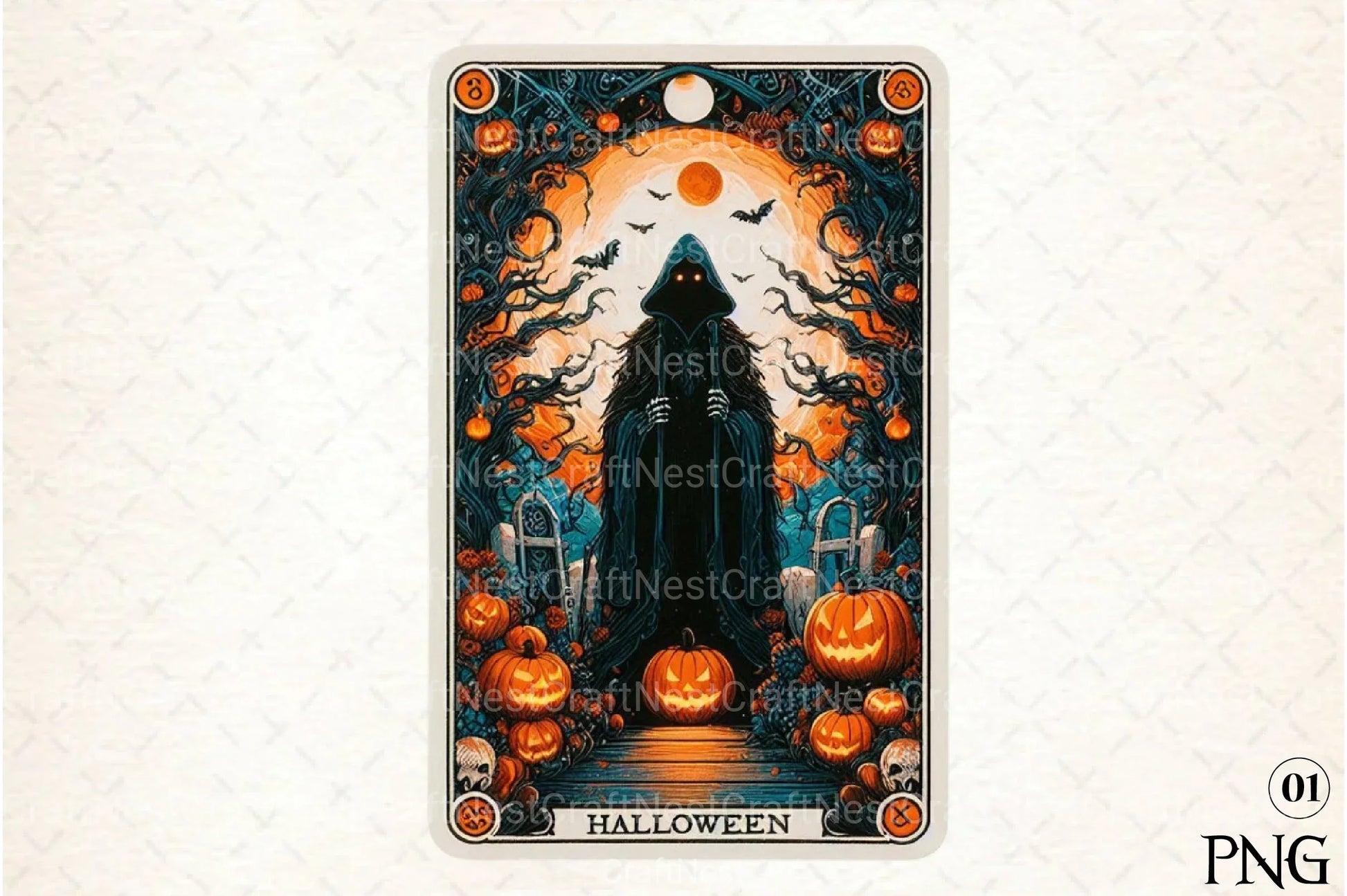 Halloween Tarot Card Clipart Bundle 5 - CraftNest - Digital Crafting and Art