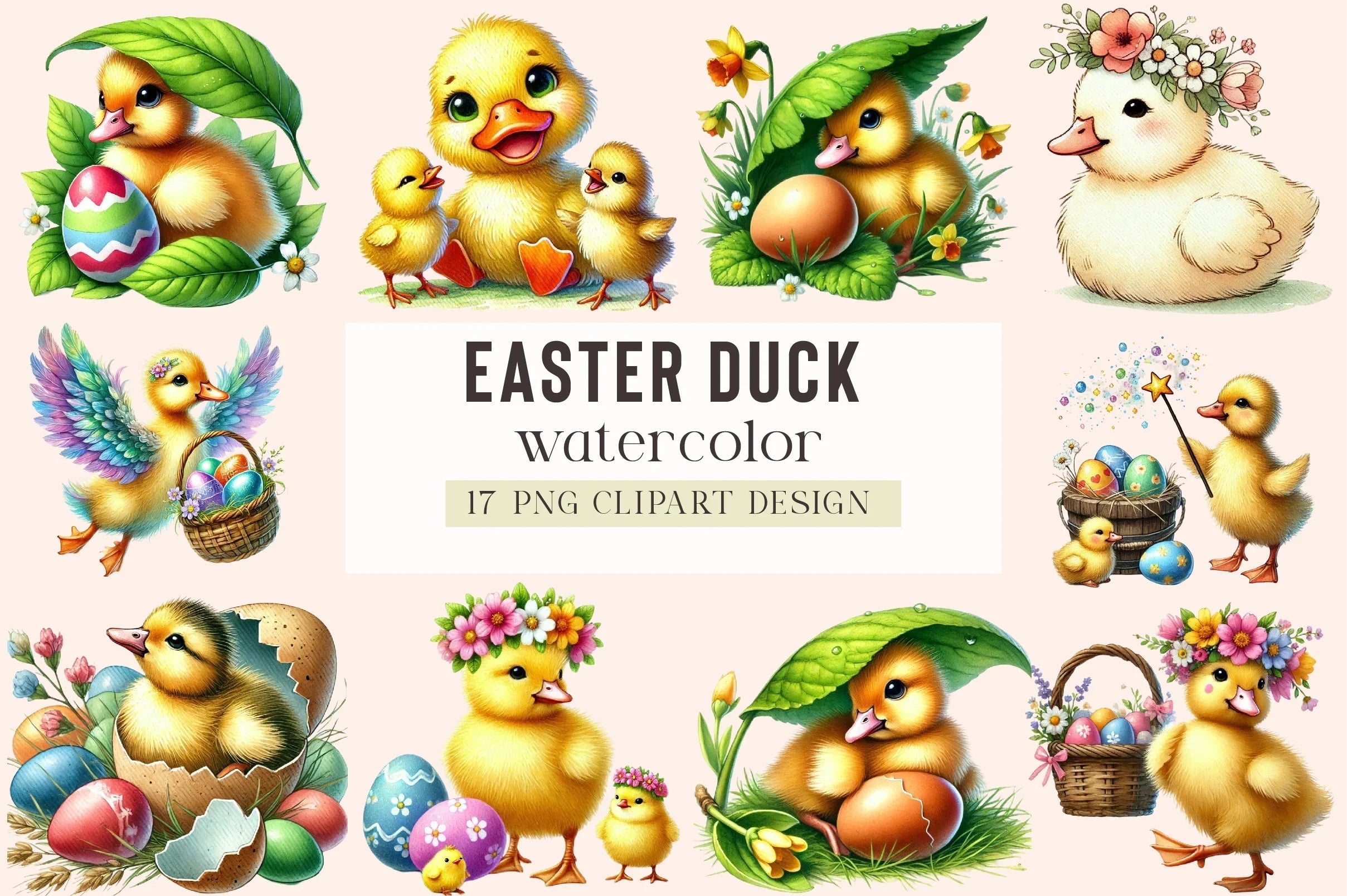 Easter Duck Clipart Bundle - CraftNest - Digital Crafting and Art