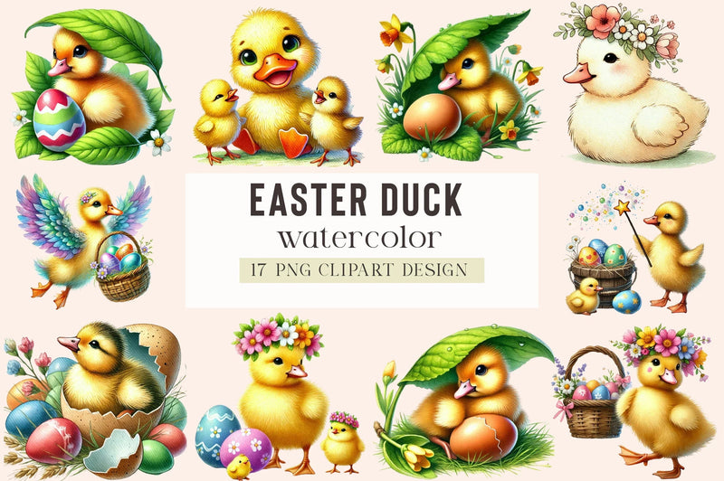 Easter Duck Clipart Bundle - CraftNest - Digital Crafting and Art