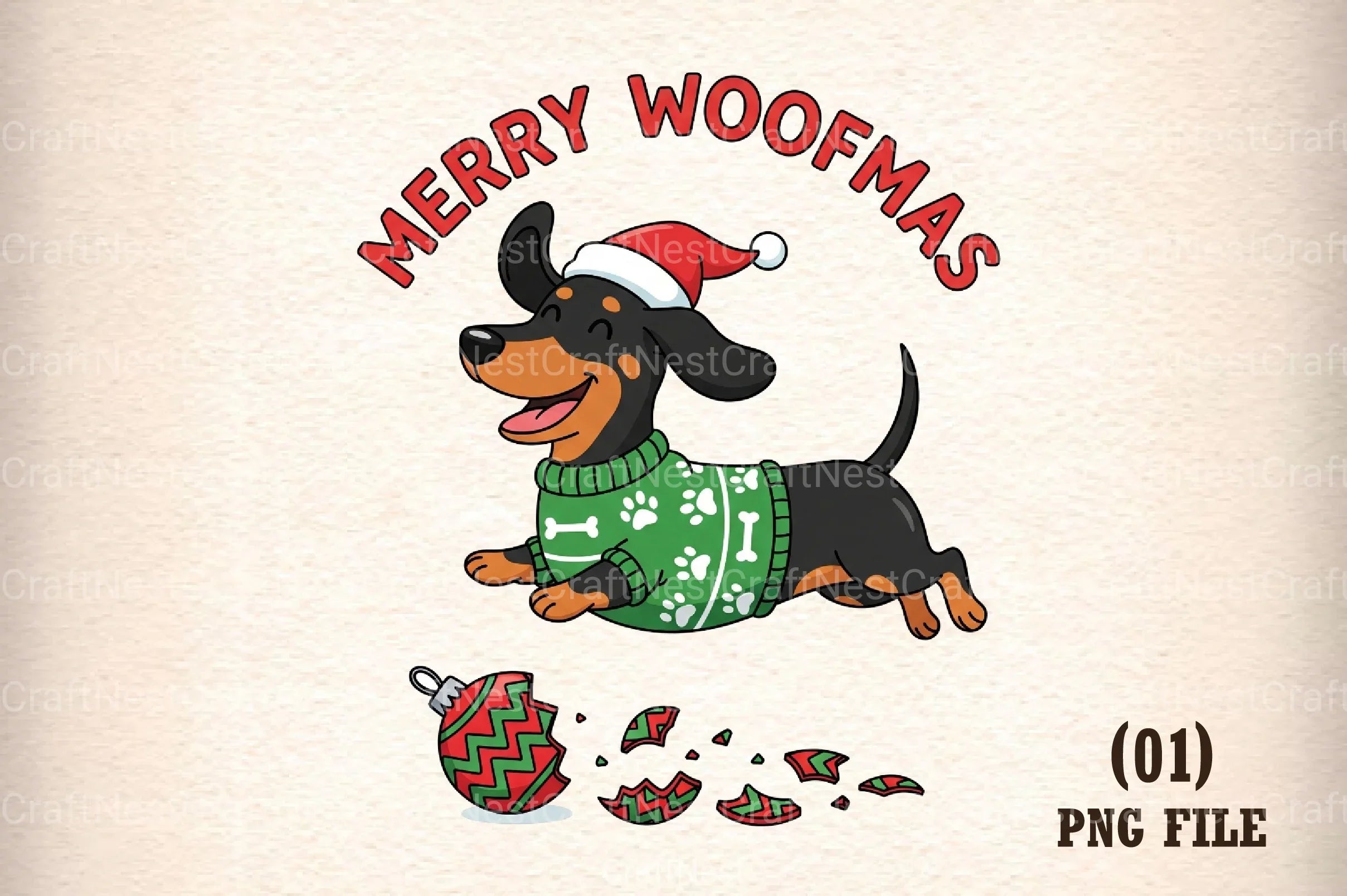 Funny Dog Christmas Clipart Bundle 99 - CraftNest - Digital Crafting and Art