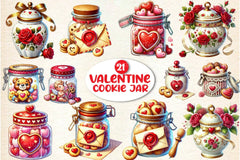 Valentine Cookie Jar Clipart Bundle - CraftNest - Digital Crafting and Art