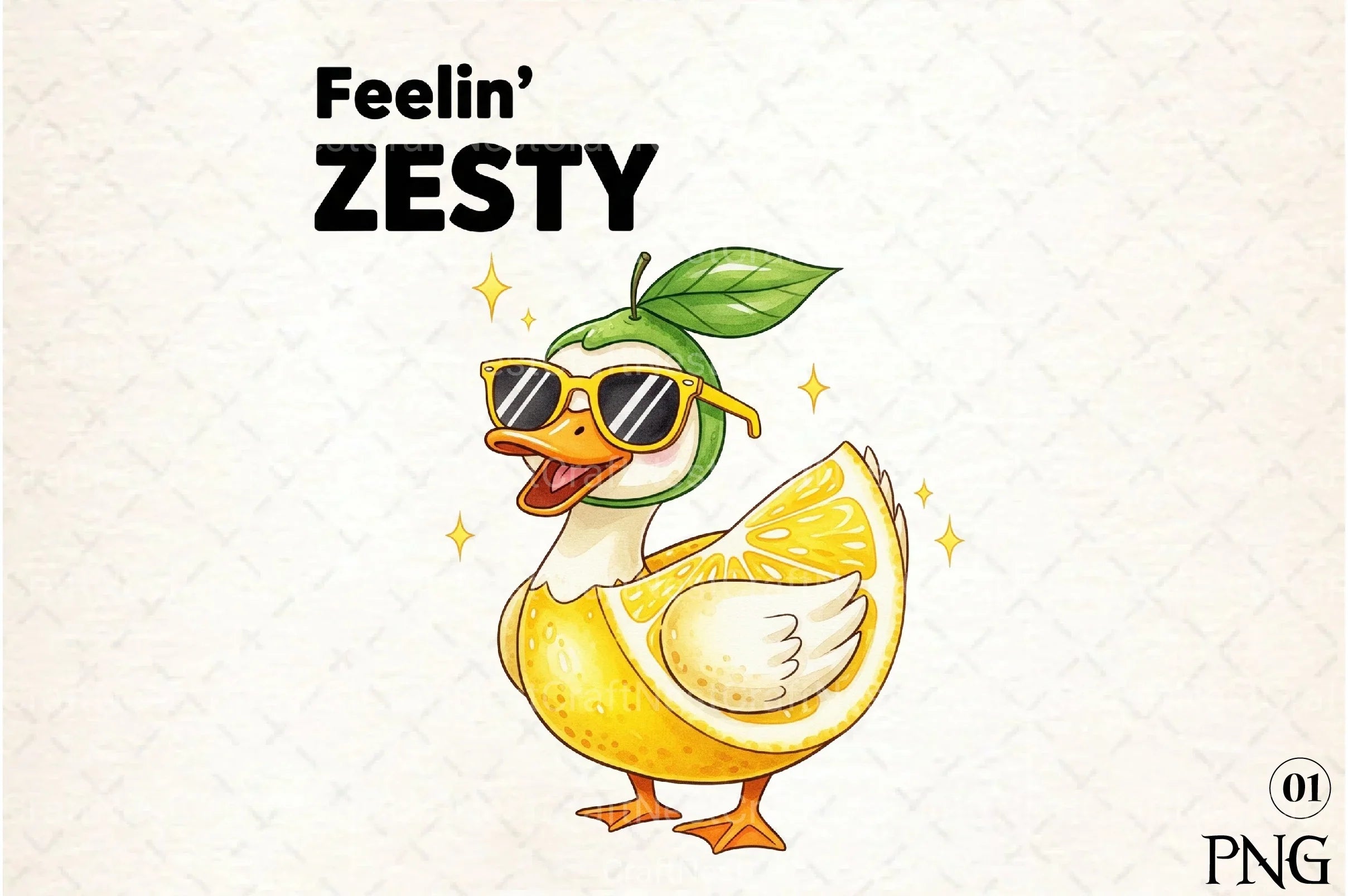 Funny Lemon Goose Clipart Bundle: Positive Main Squeeze Designs 8 - CraftNest - Digital Crafting and Art