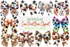 Cow Print Bow Clipart Bundle