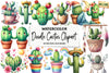 Doodle Cactus Clipart Bundle