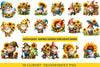 Summer Garden Sunflower Gnome Clipart Bundle