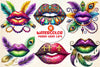 Mardi Gras Lips Clipart Bundle
