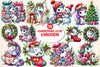Christmas Unicorn Clipart Bundle