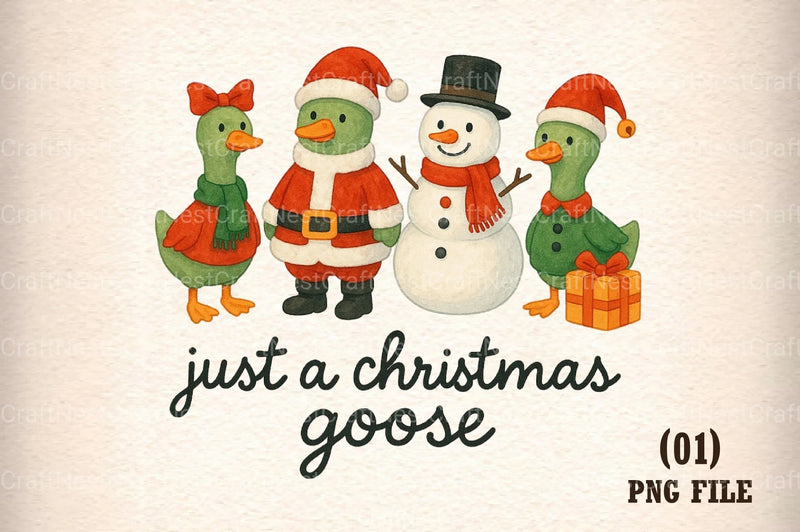 Christmas Goose Clipart Bundle 8 - CraftNest - Digital Crafting and Art