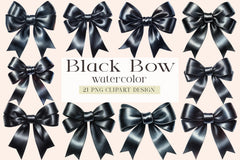 Black Bow Clipart Bundle - CraftNest - Digital Crafting and Art