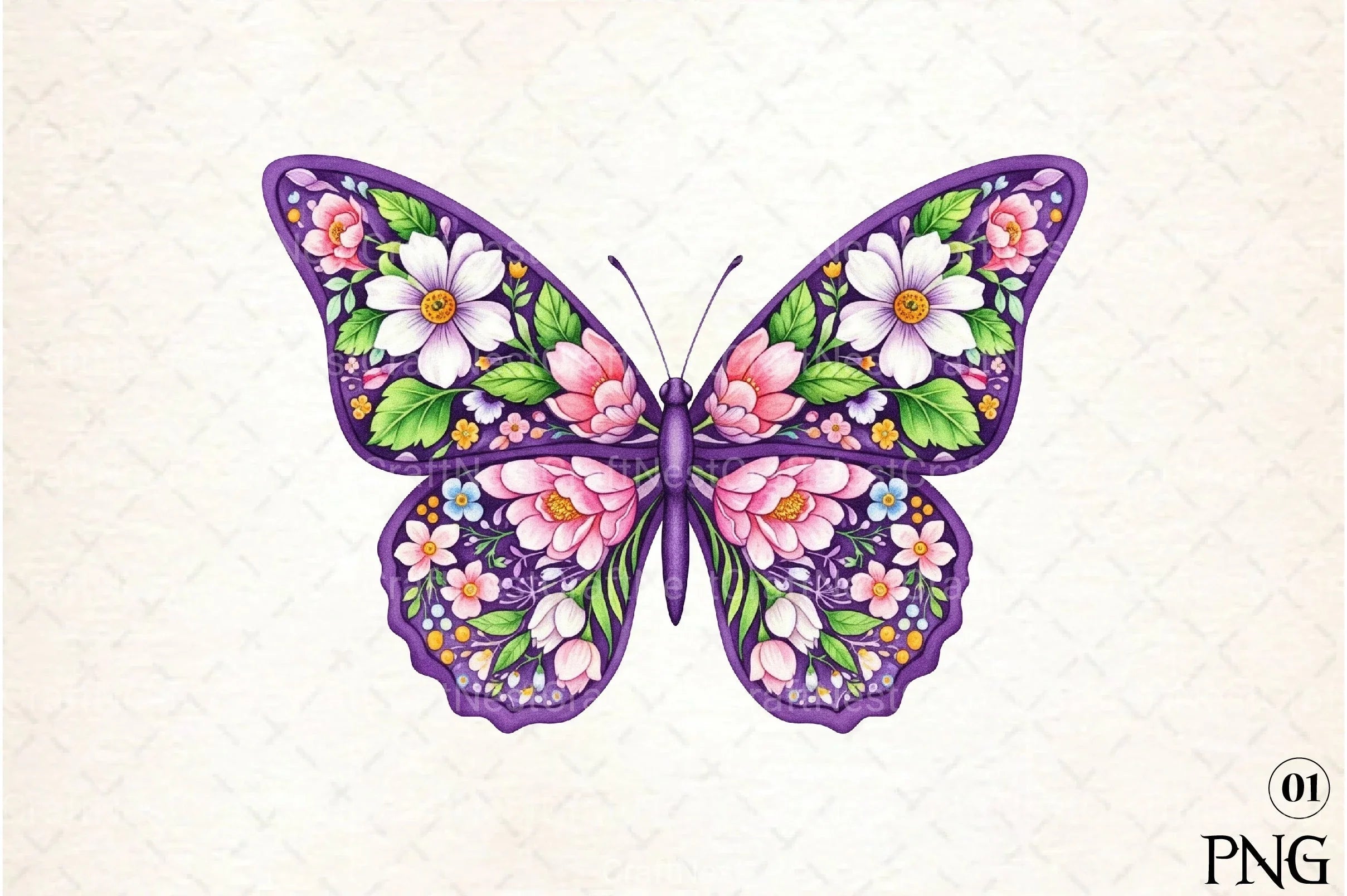 Purple Butterfly Clipart Bundle 77 - CraftNest - Digital Crafting and Art