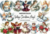 Vintage Christmas Angel Clipart Bundle