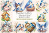 Mother's Day Bluebird Mom Clipart Bundle