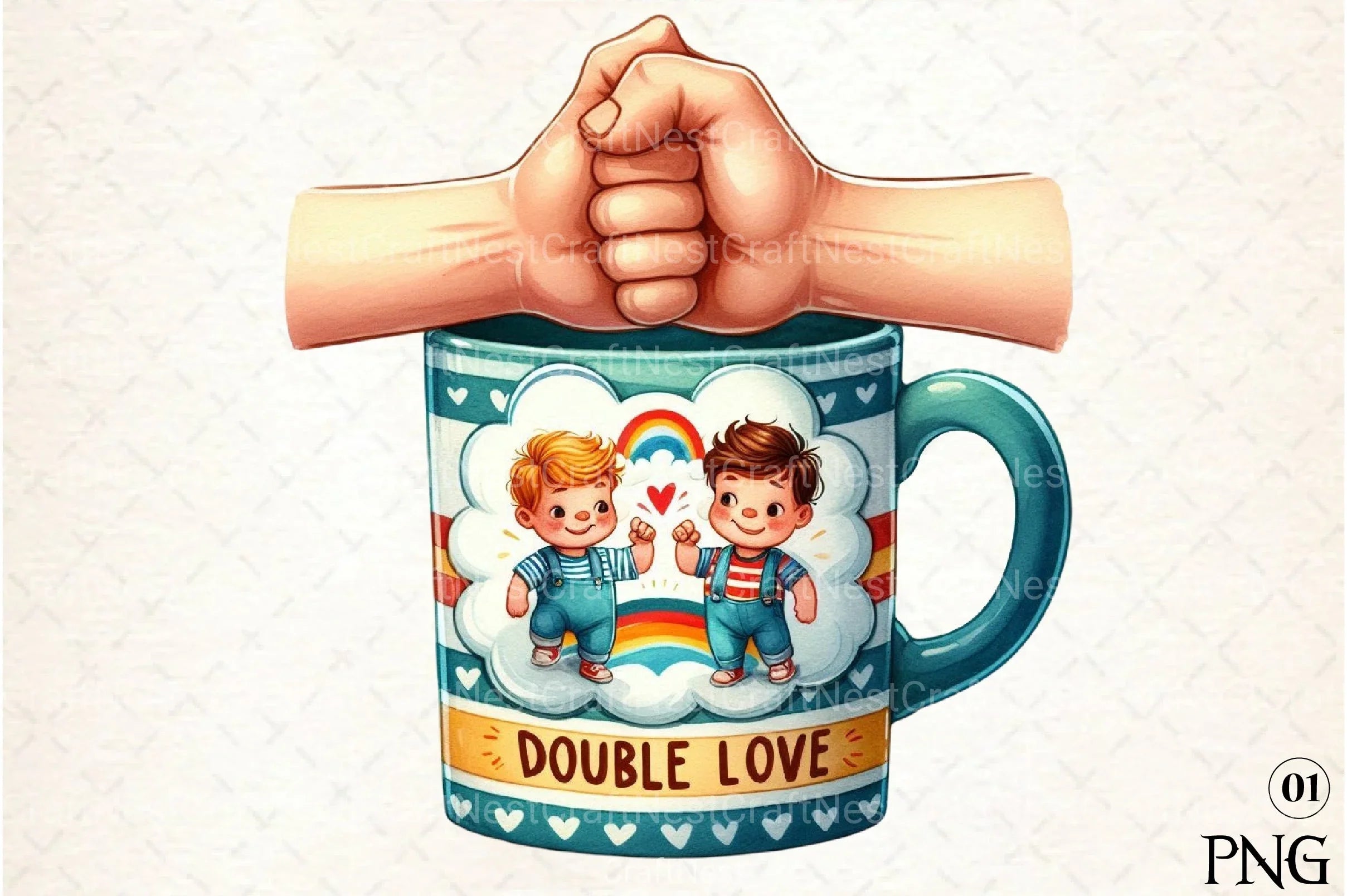 Kids Father’s Day Fist Bump Clipart Bundle 2 - CraftNest - Digital Crafting and Art