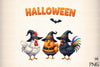 Halloween Chickens Graphic Clipart Bundle