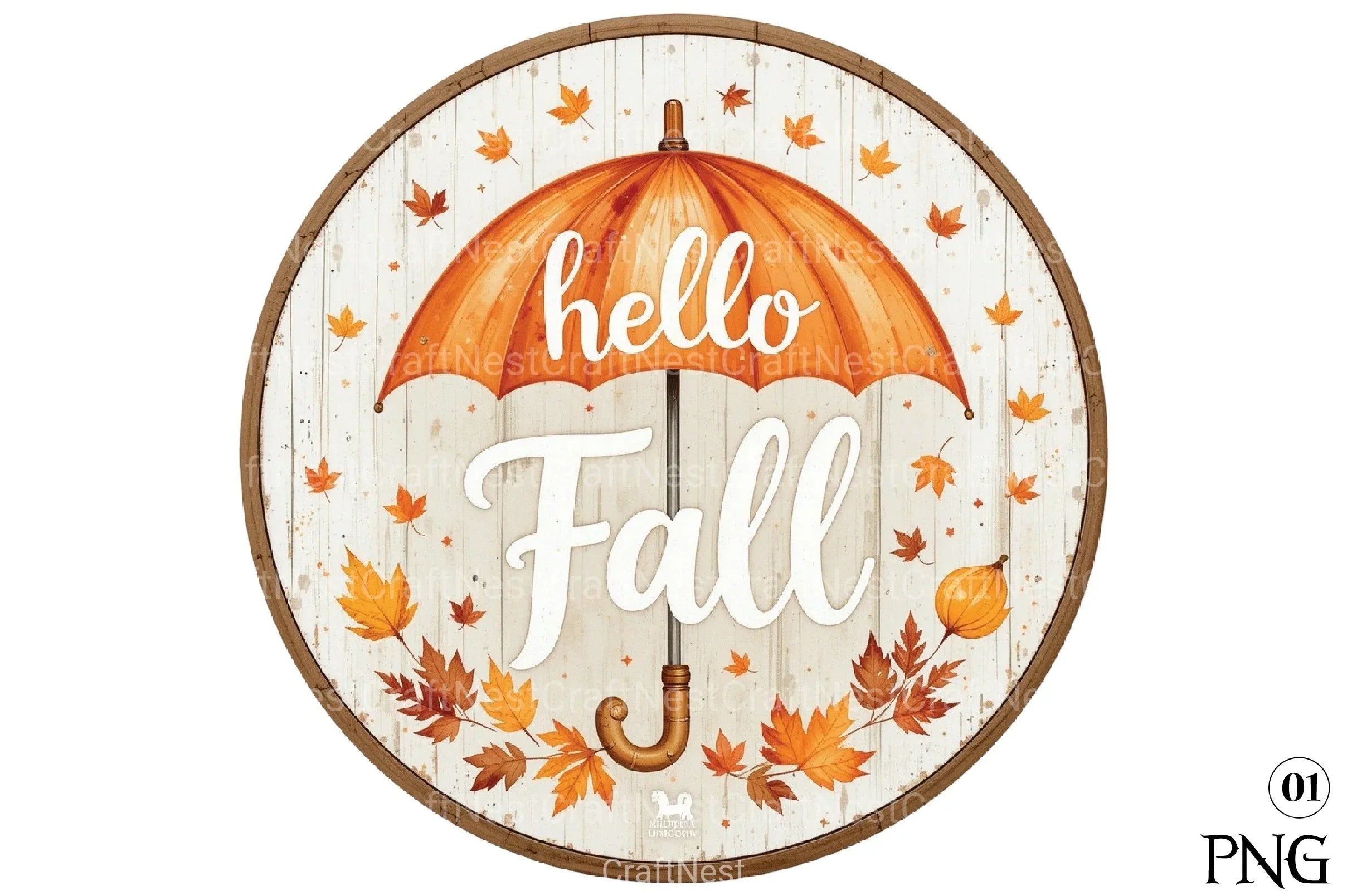 Hello Fall Umbrella Clipart Bundle - CraftNest - Digital Crafting and Art