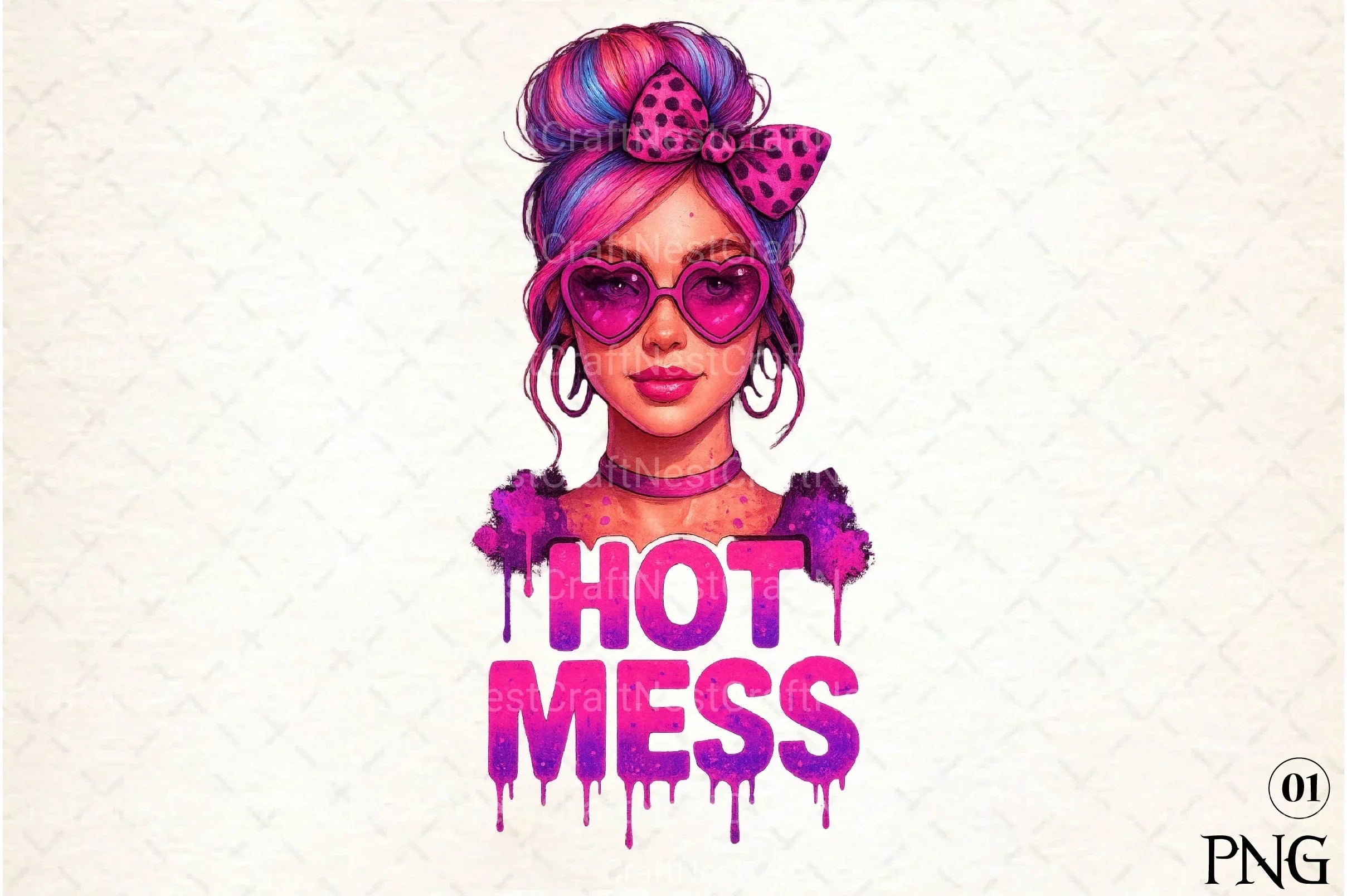 Pink Glitter Mom Leopard Print Clipart Bundle - CraftNest - Digital Crafting and Art